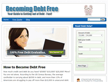 Tablet Screenshot of becomingdebtfree.org